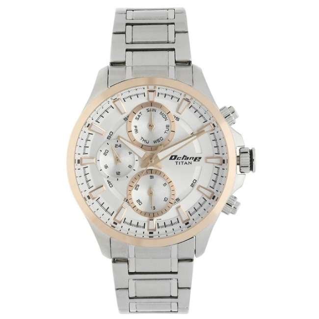 Titan Silver White Men Quartz Watch NR90104KM03