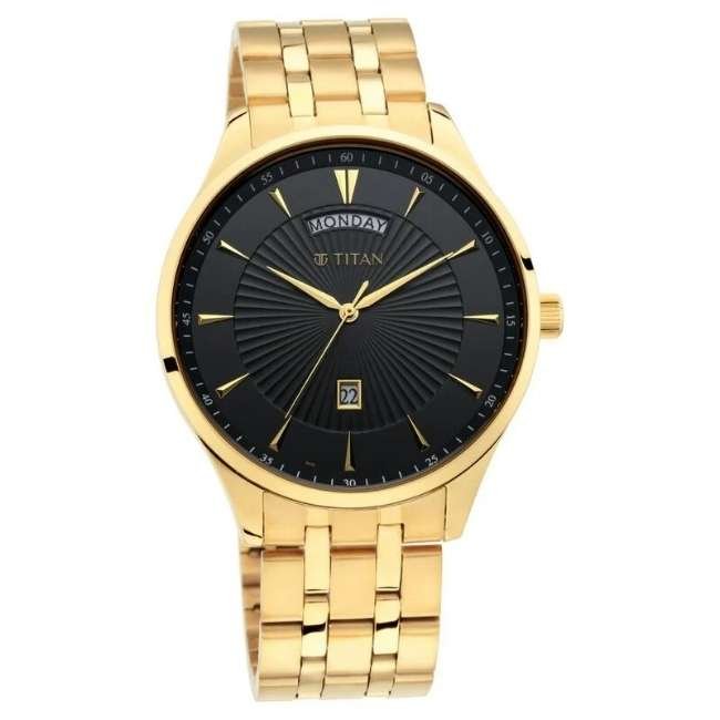Titan Black Men Quartz Watch NR90127YM02