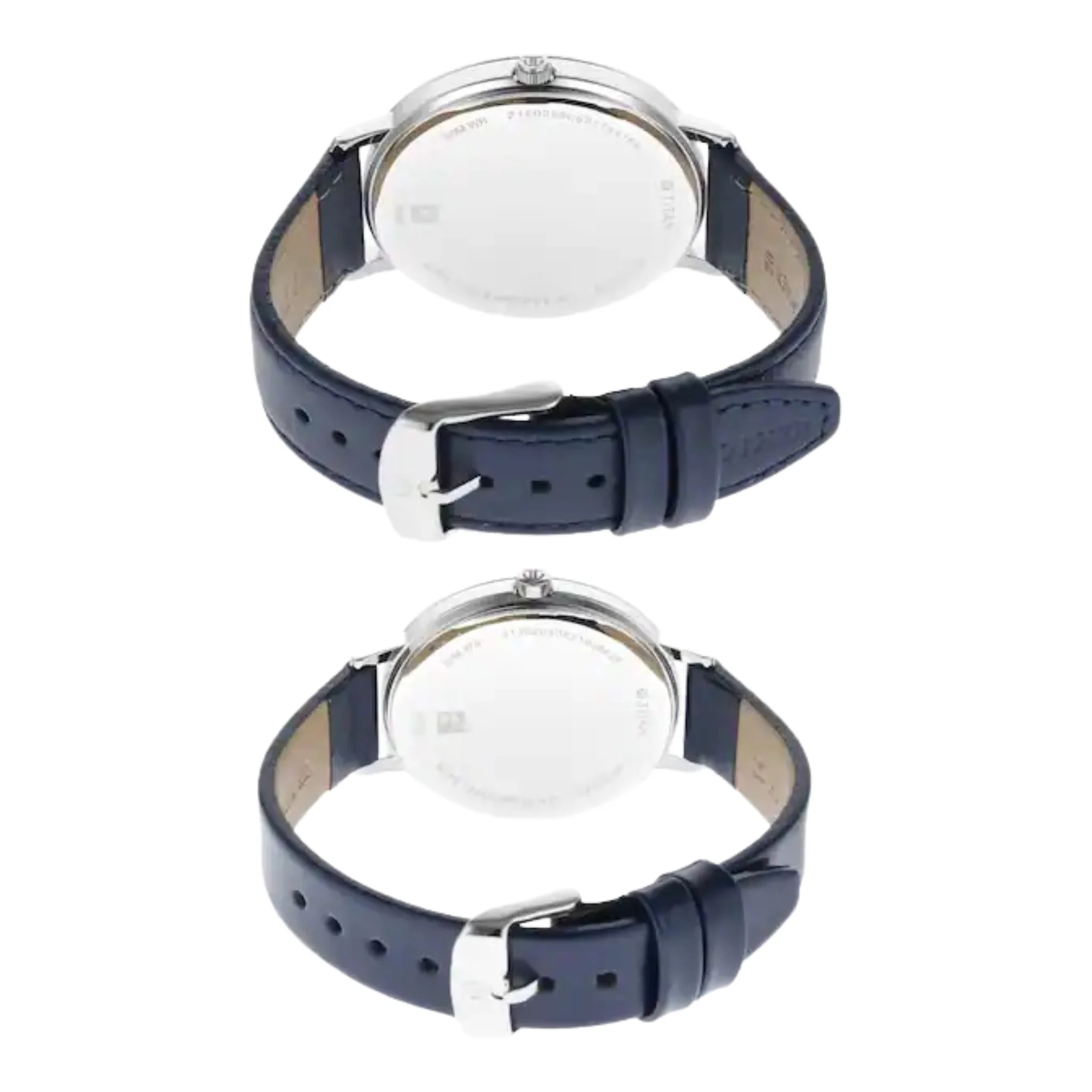 Titan Engrave Blue Dial Watch For Couple-NR9013095133SL01P