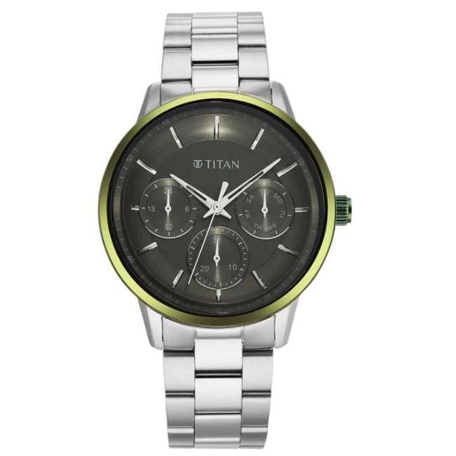 Titan Green Men Quartz Watch NR90133KM01