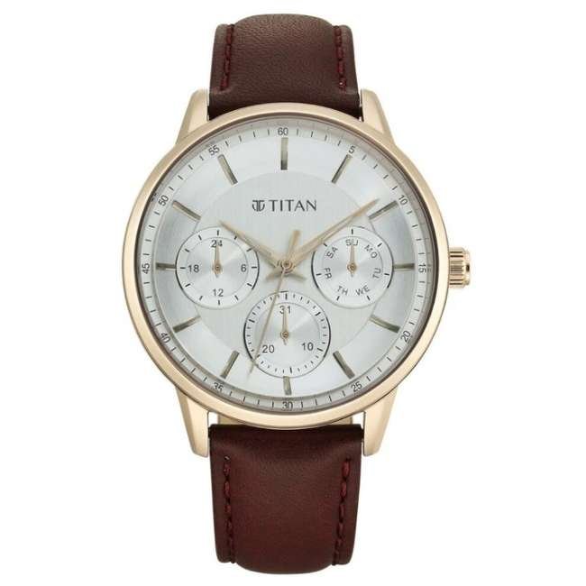 Titan Silver White Men Quartz Watch NR90133WL01