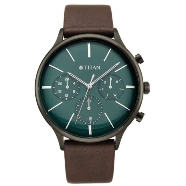 Titan Green Men Quartz Watch NR90134QL01