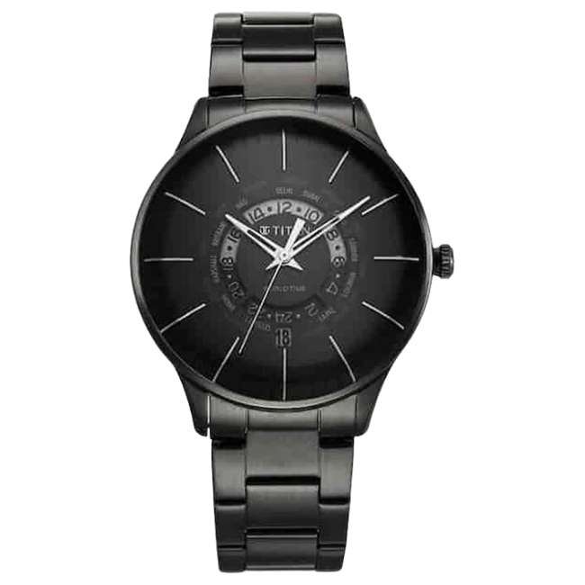 Titan Black Men Quartz Watch NR90145NM01