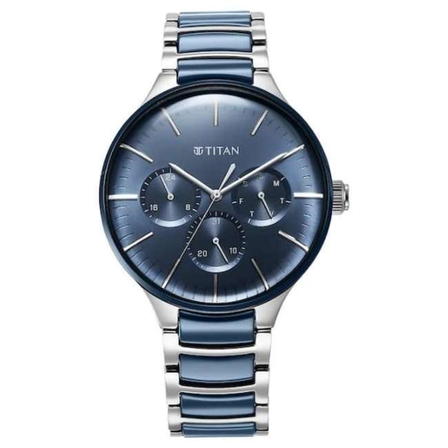Titan Blue Men Quartz Watch NR90148KD02
