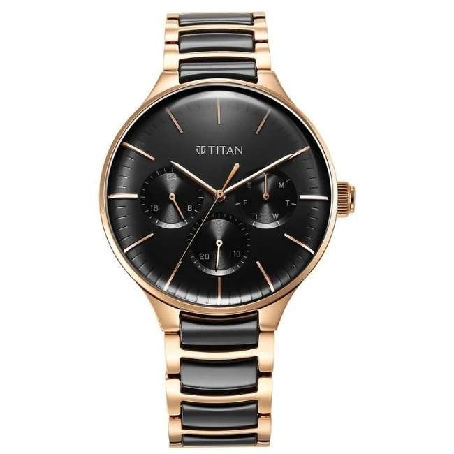 Titan Anthracite Men Quartz Watch NR90148KD03