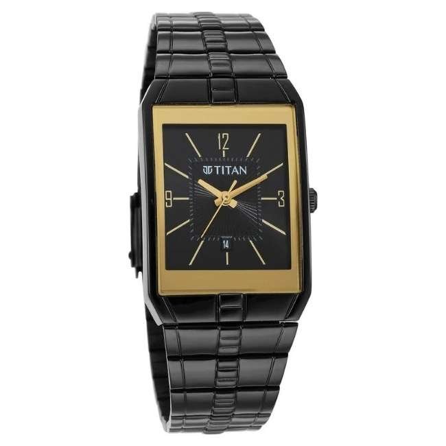 Titan Black Men Quartz Watch NR9151NM01