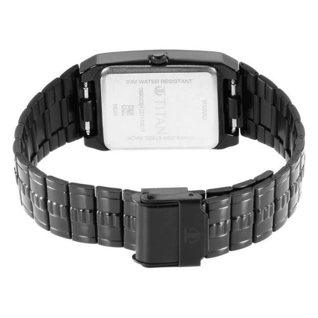 Titan Black Men Quartz Watch NR9151NM01