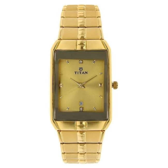 Titan Champagne Men Quartz Watch NR9151YM03