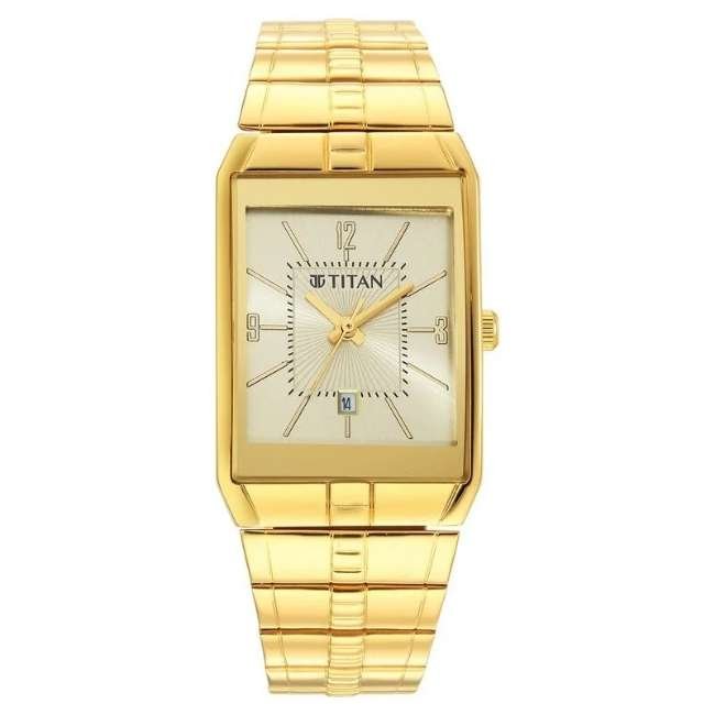Titan Light Champagne Men Quartz Watch NR9151YM07