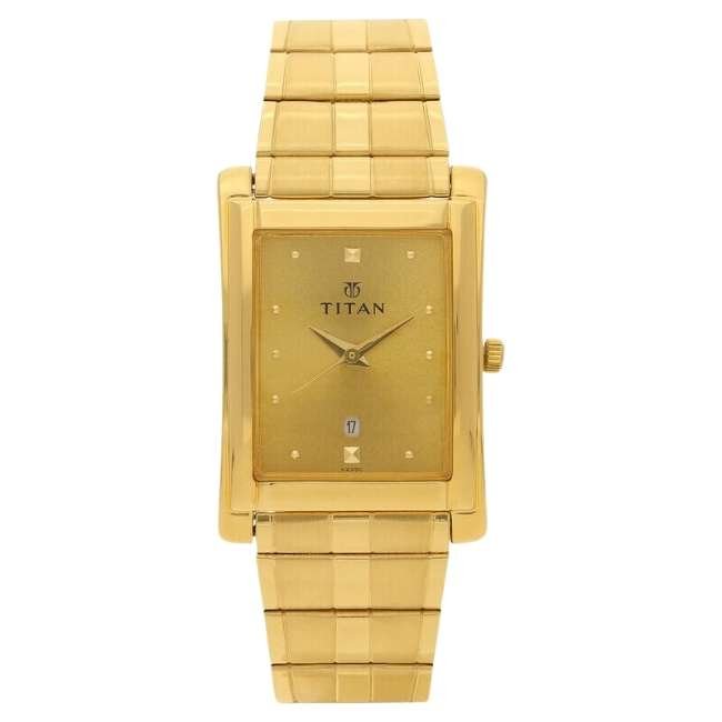 Titan Champagne Men Quartz Watch NR9154YM02