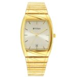 Titan Karishma Quartz Analog with Date Champagne Dial Stainless Steel Strap Watch for Men-9315YM05