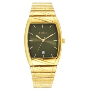 Titan Karishma Quartz Analog Green Dial Stainless Steel Strap Watch for Men-9315YM06