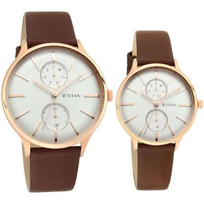Titan Silver White Unisex Quartz Watch NR9400394203WL01P