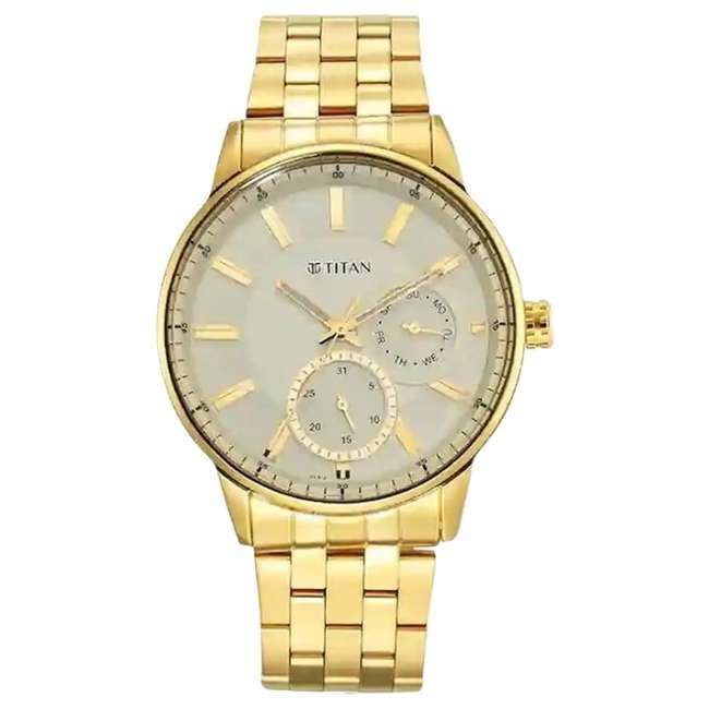 Titan Gold Men Quartz Watch NR9441YM02