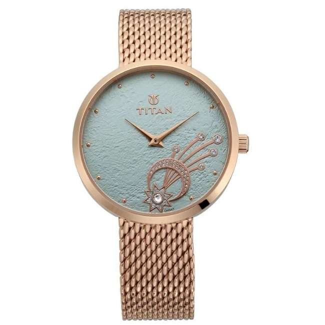 Titan Bluish Grey Women Quartz Watch NR95083WM01