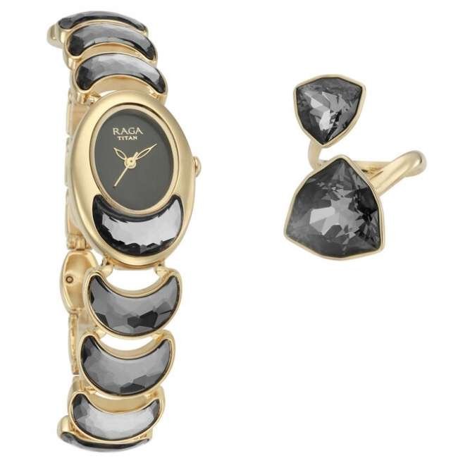 Titan Black Women Quartz Watch NR95107YM01F