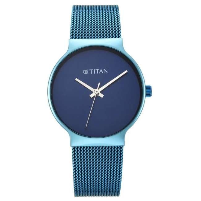 Titan Blue Women Quartz Watch NR95141QM01