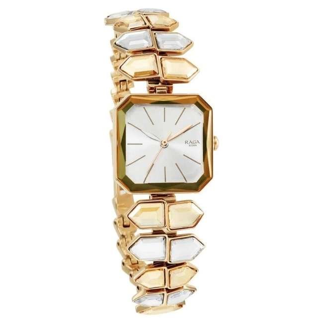 Titan Silver White Women Quartz Watch NR95152WM01