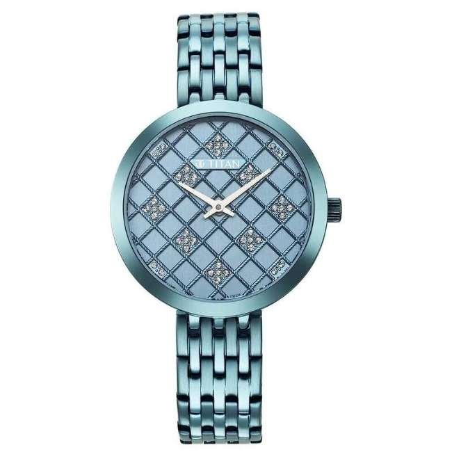 Titan Blue Women Quartz Watch NR95163QM02