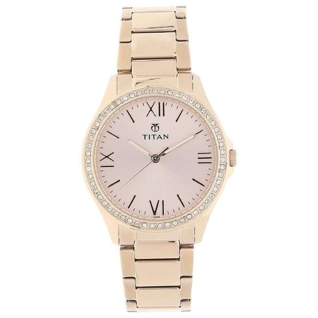 Titan Rose Gold Women Quartz Watch NR9955WM01