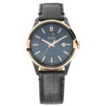 Xylys Quartz Analog with Date Black Dial Leather Strap Watch for Men