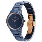 Xylys Blue Dial Ceramic Strap Watch for Women