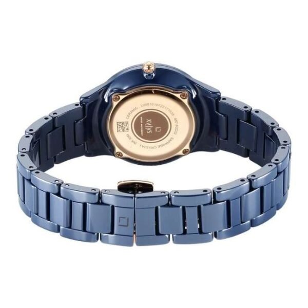 Xylys Blue Dial Ceramic Strap Watch for Women