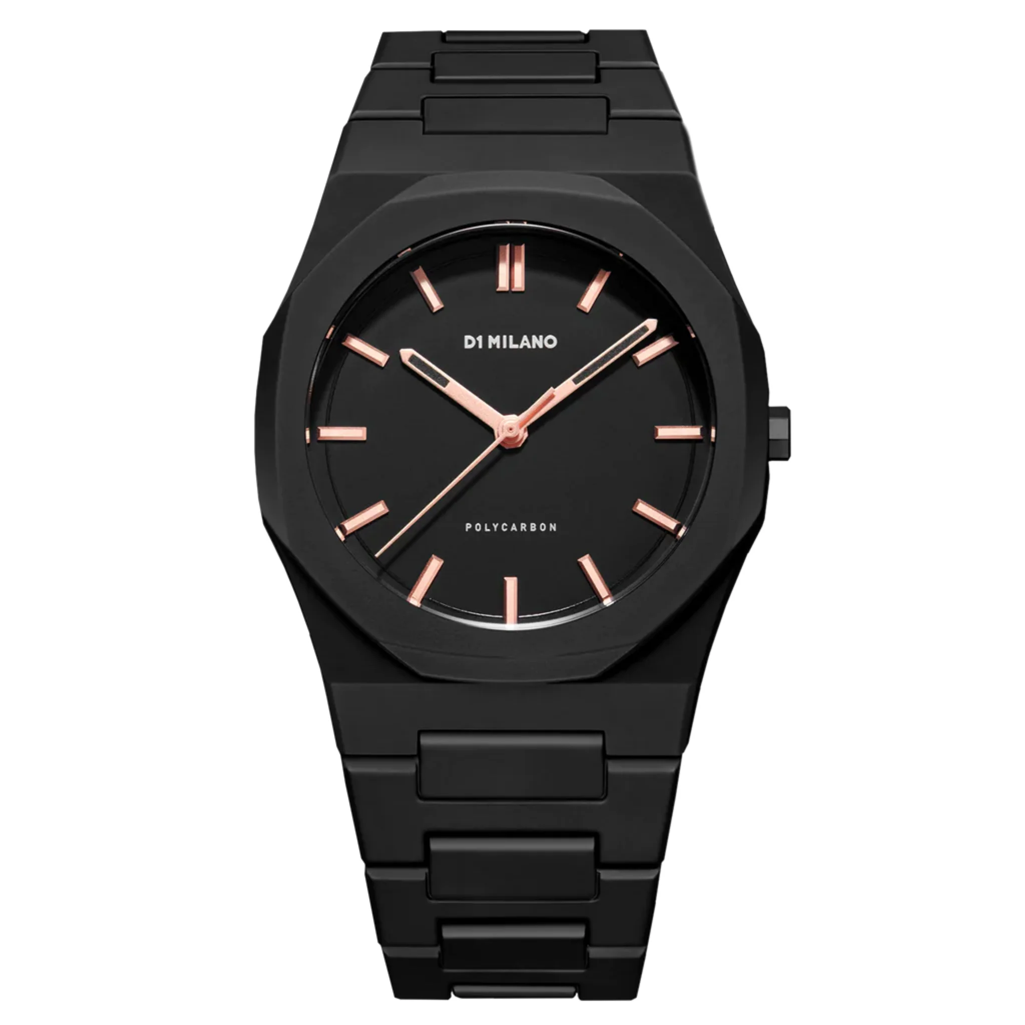 D1 Milano Polycarbon Analog Black Dial Men's Watch-PCBJ12