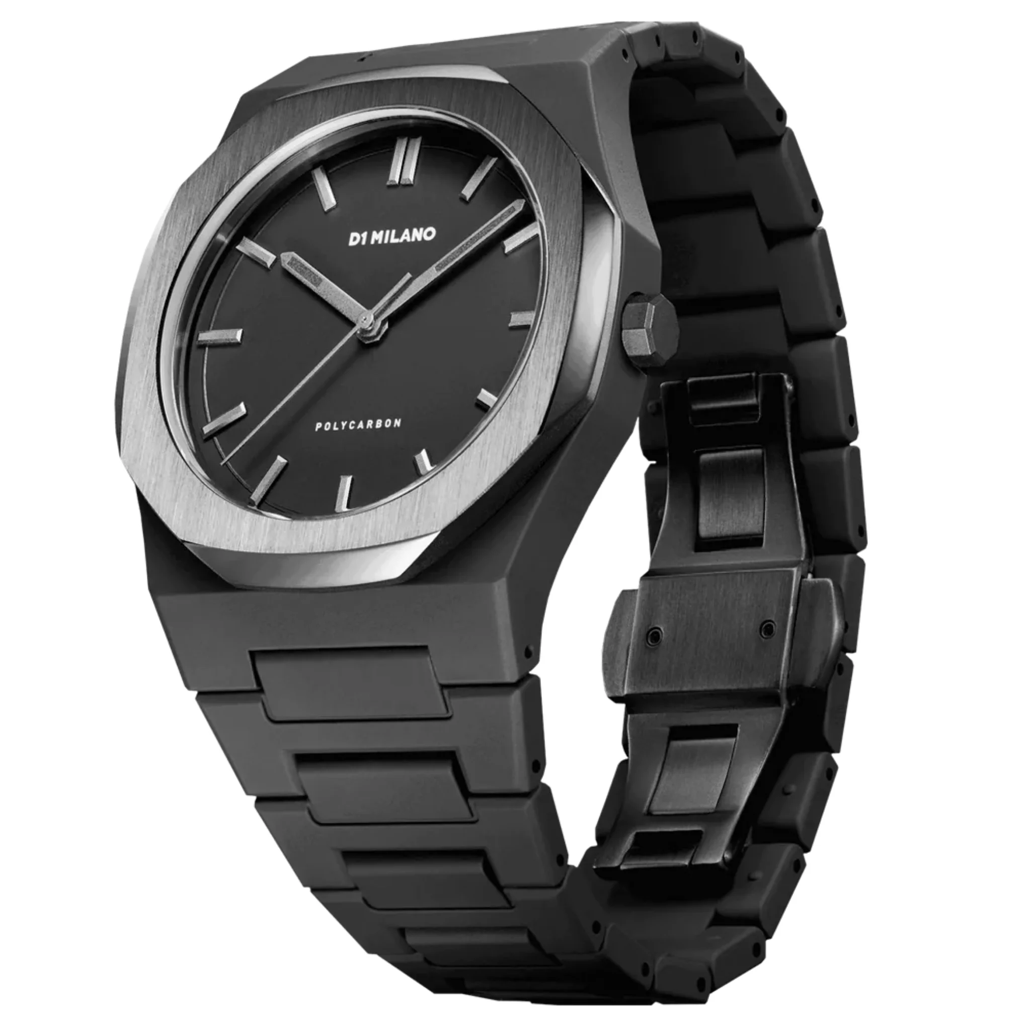 D1 Milano Polycarbon Analog Black Dial Men's Watch-PCBJ13