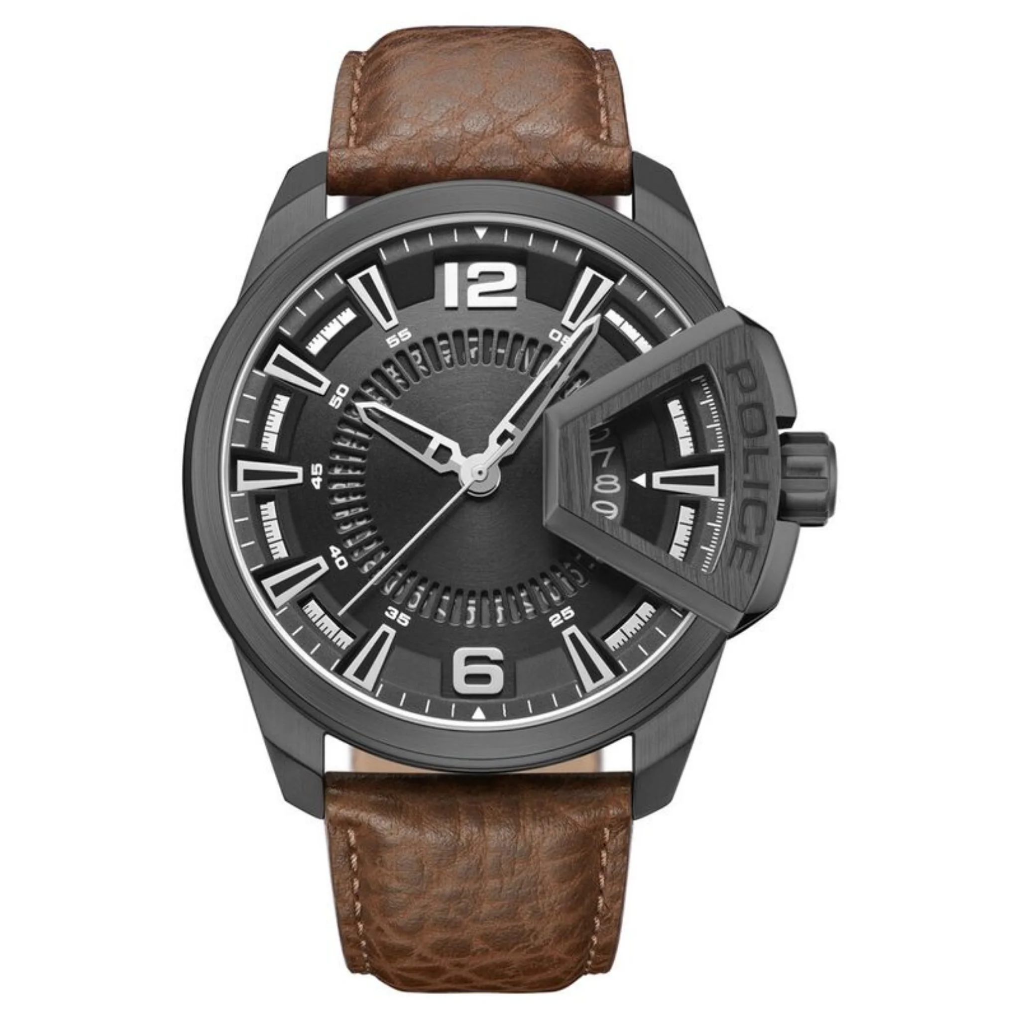 Police 46 mm Black Dial Watch - PLPEWJB0005602