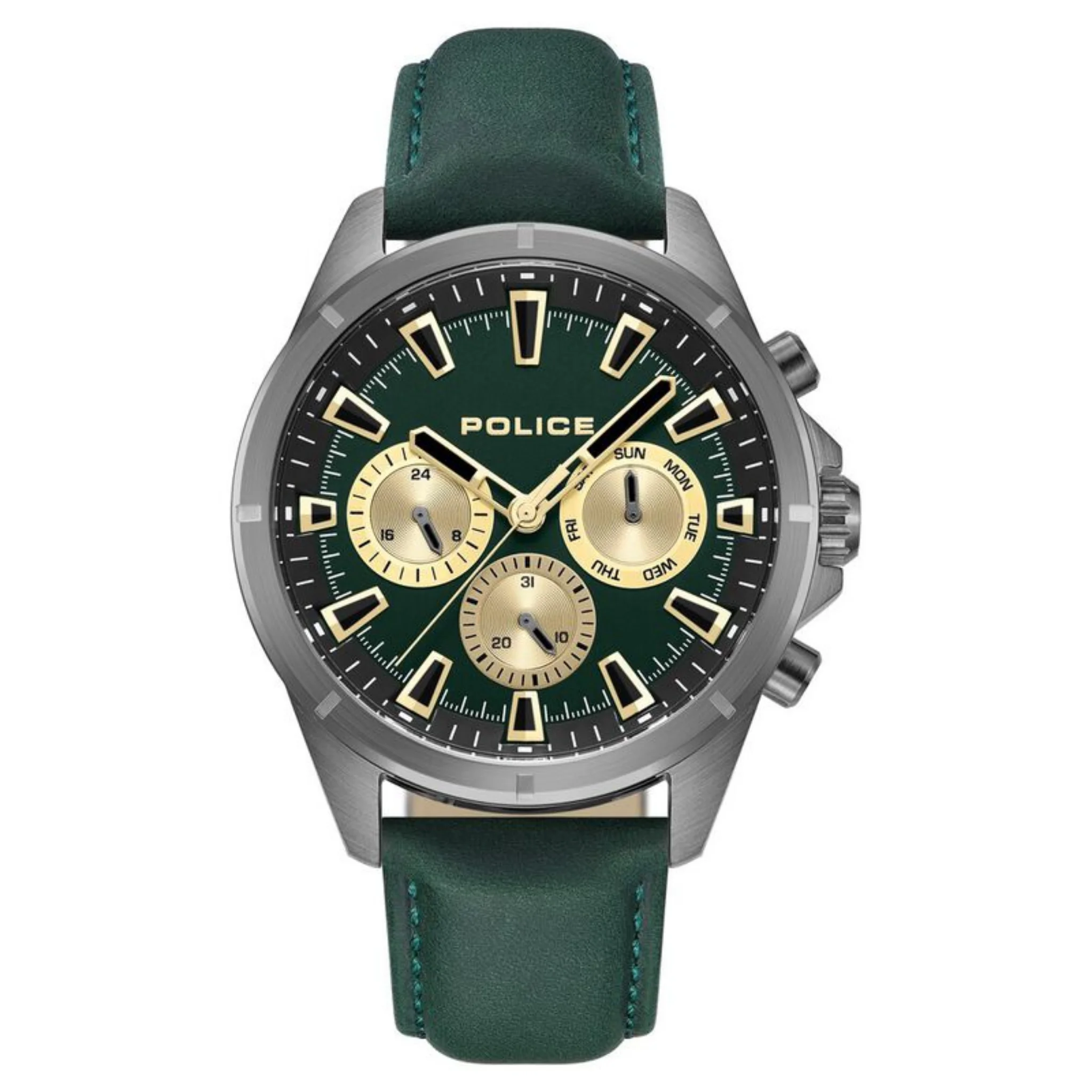 Police 45 mm Green Dial Watch - PLPEWJF0005801