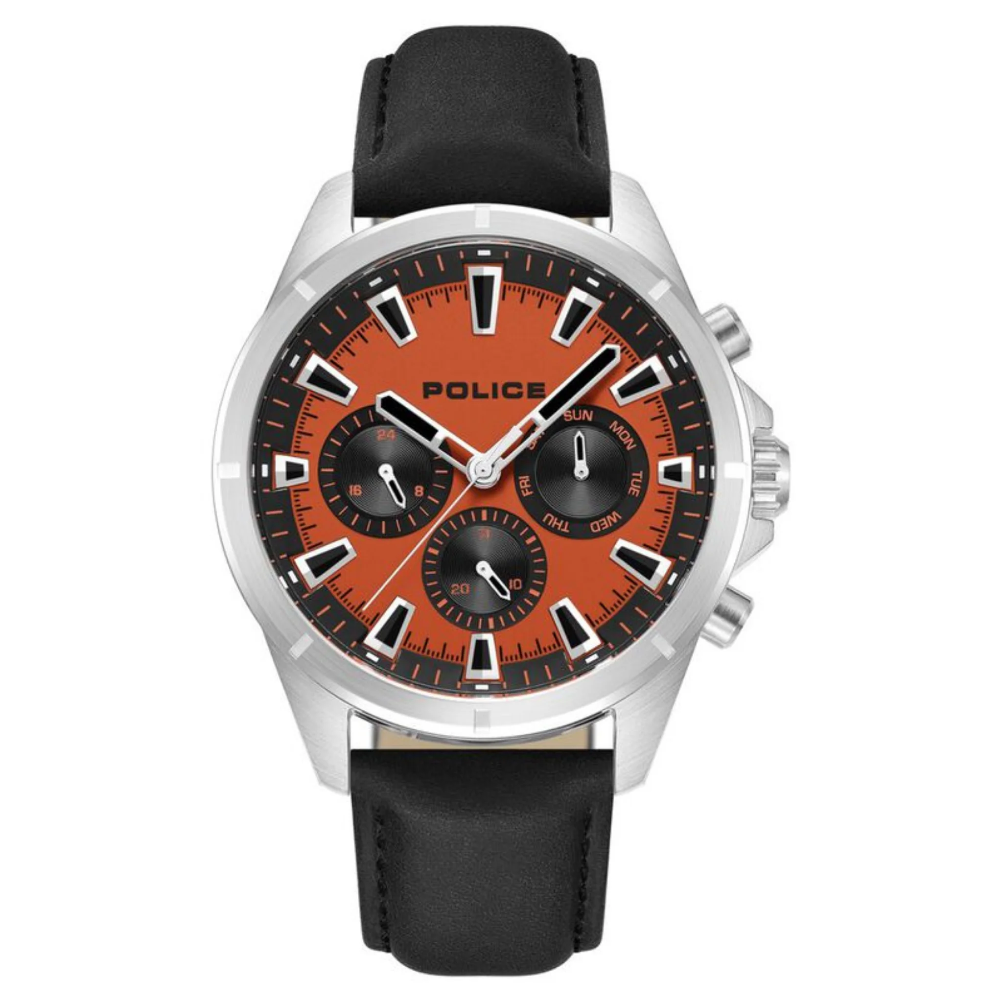 Police 45 mm Orange Dial Watch - PLPEWJF0005804