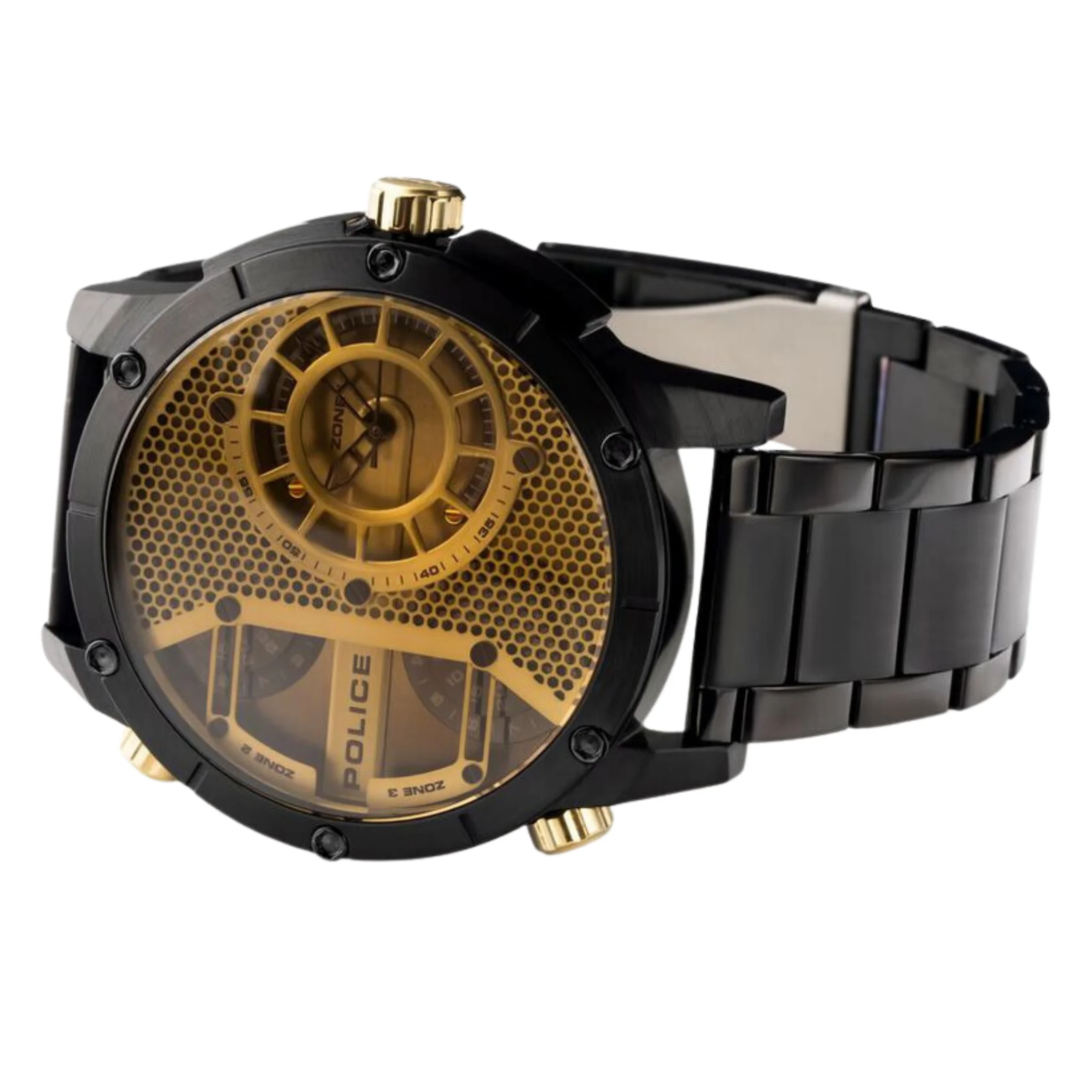 Police 50 mm Black Dial Watch - PLPEWJG2118103