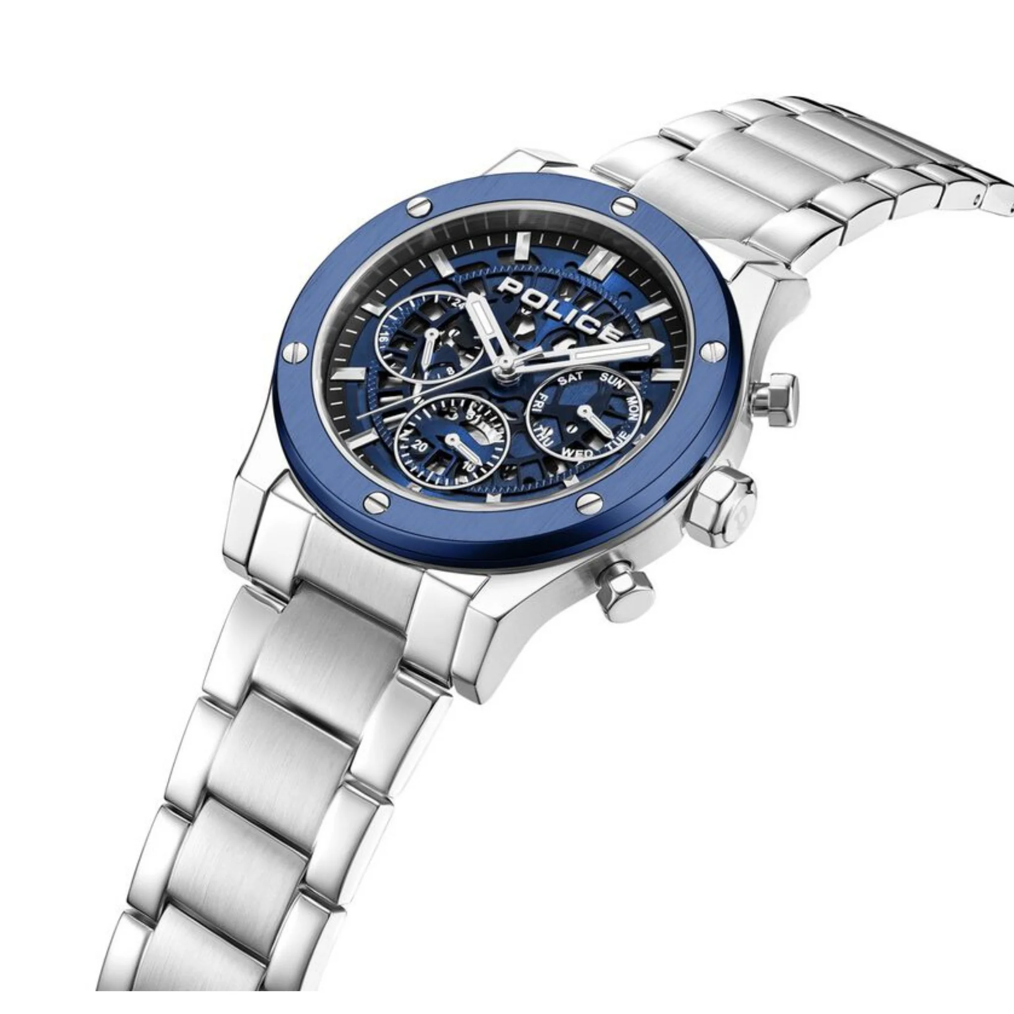 Police 42 mm Blue Dial Watch - PLPEWJK0006440