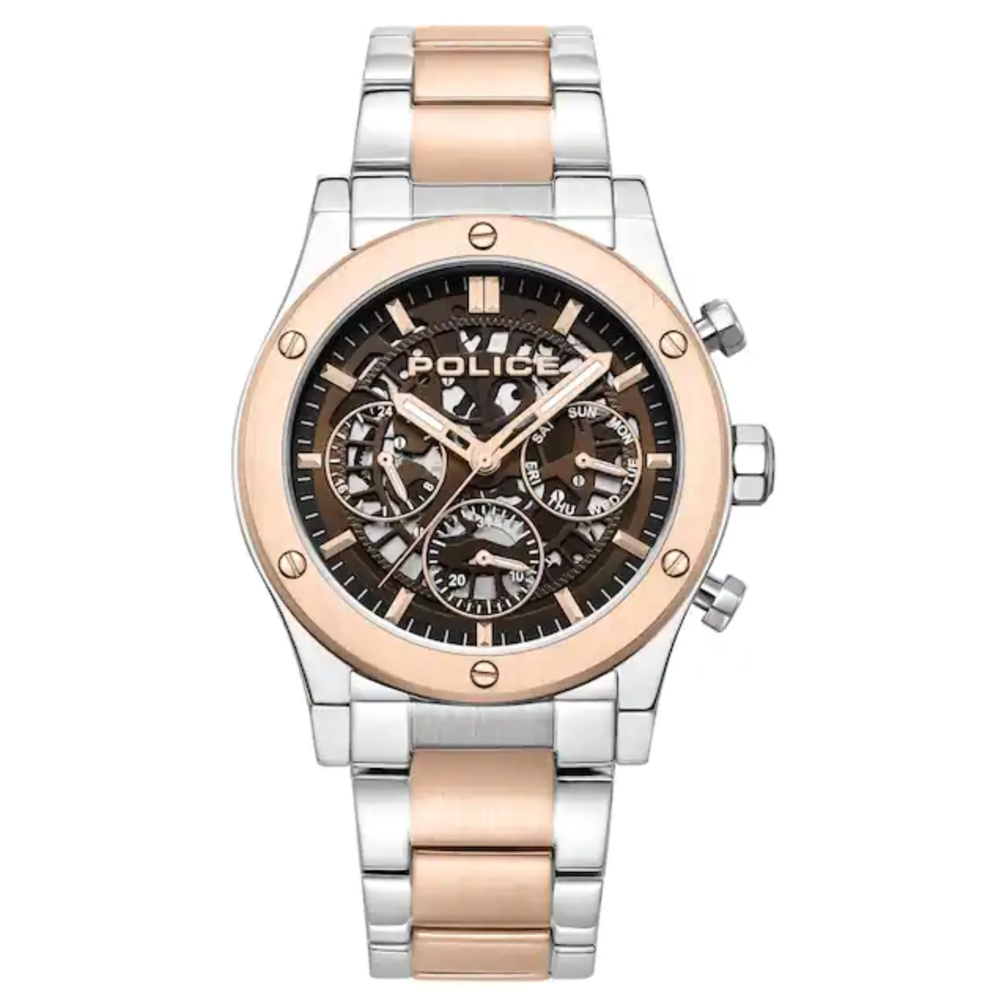 Police Brown Dial Quartz Multifunction Watch-PLPEWJK0006441