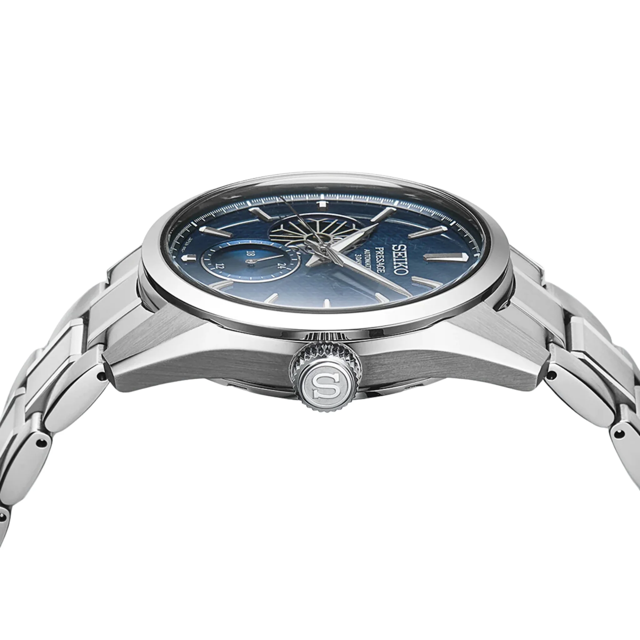 Seiko Presage Ao Sharp-Edged Open Heart Watch SPB417J1