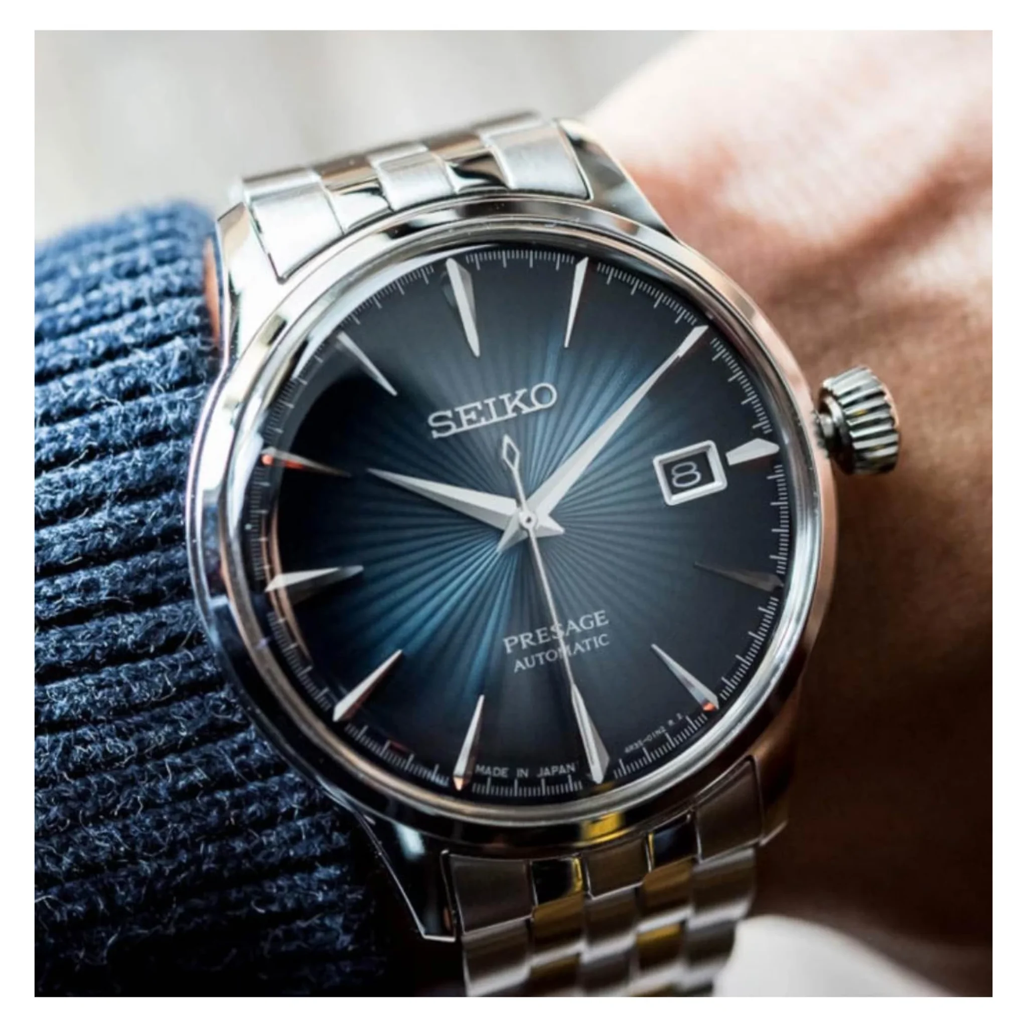 Seiko Presage Automatic Men Blue Watch SRPB41J1