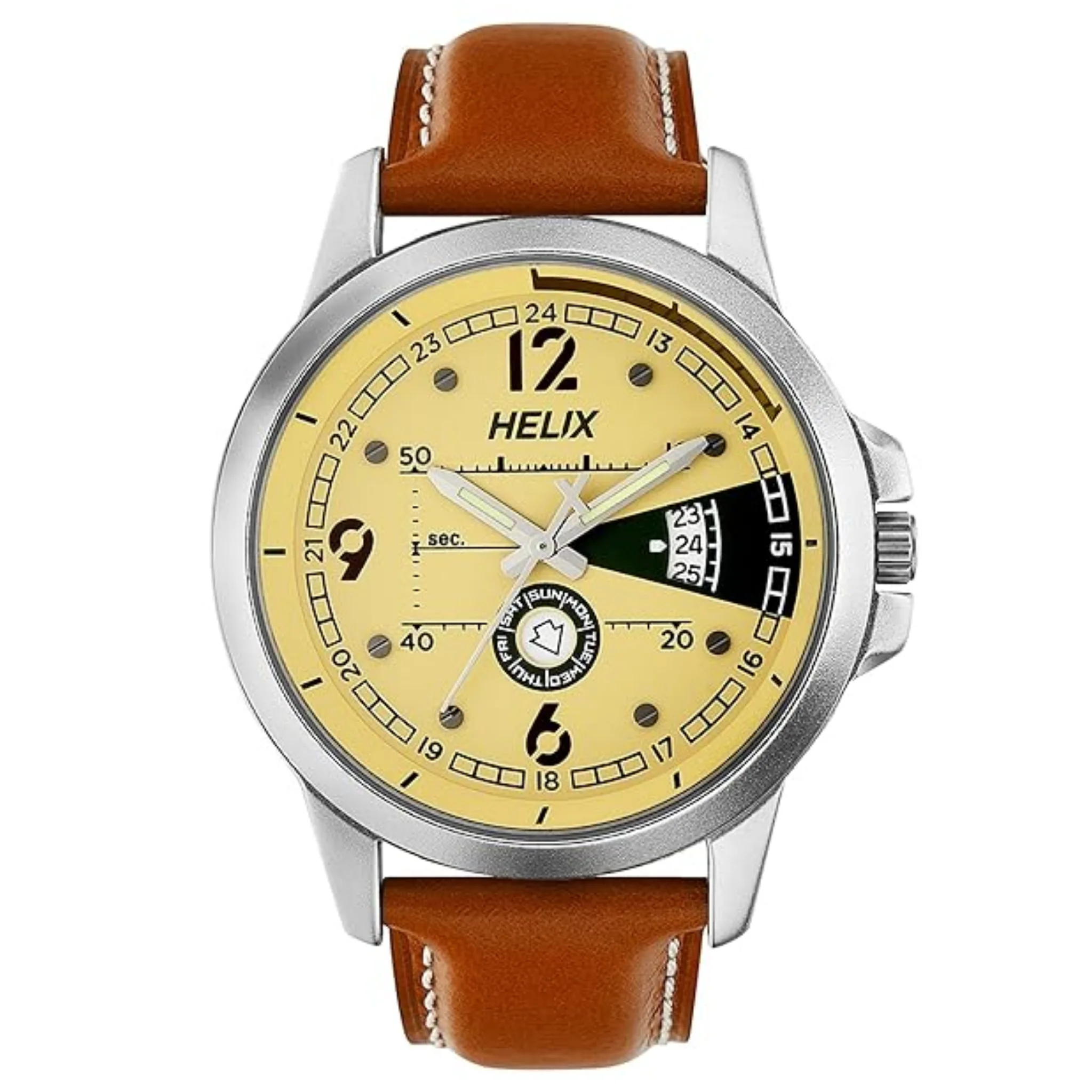 Helix Analog Green Dial Men's Watch-TW023HG17