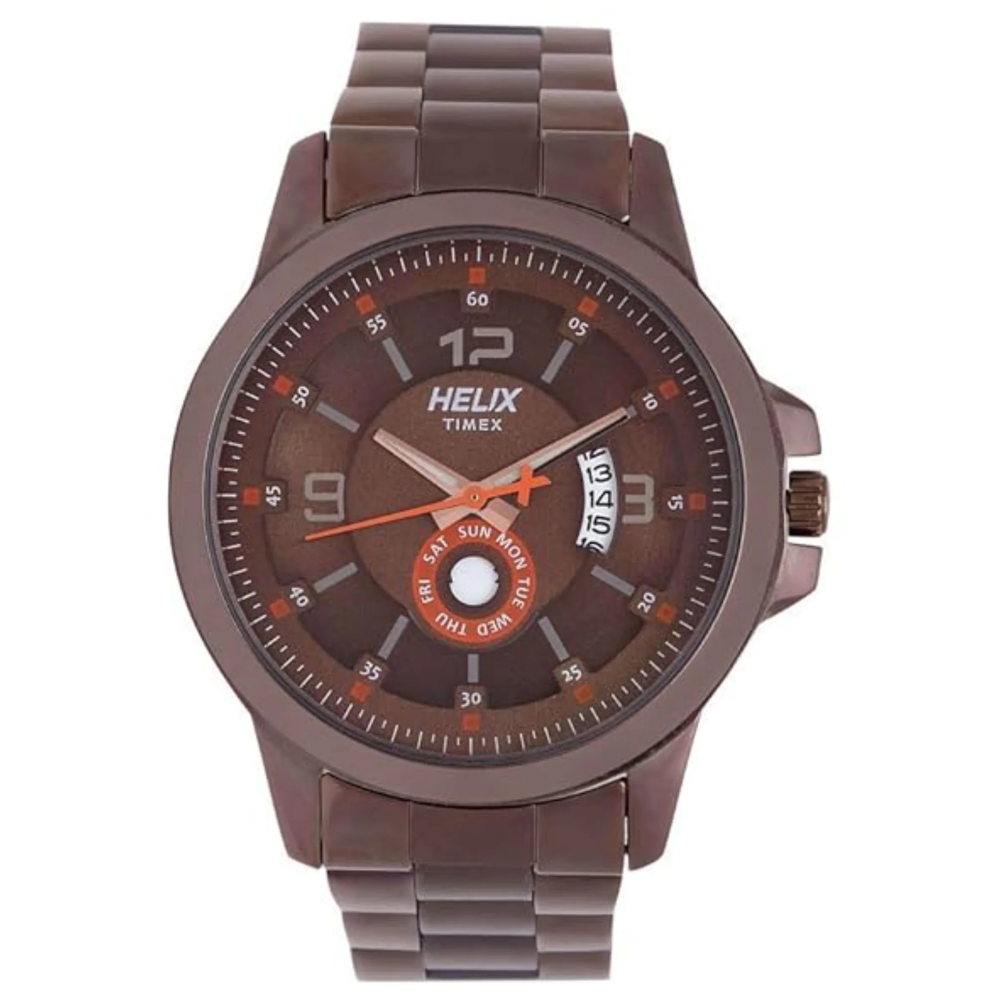 Helix Analog Brown Dial Men's Watch-TW023HG22