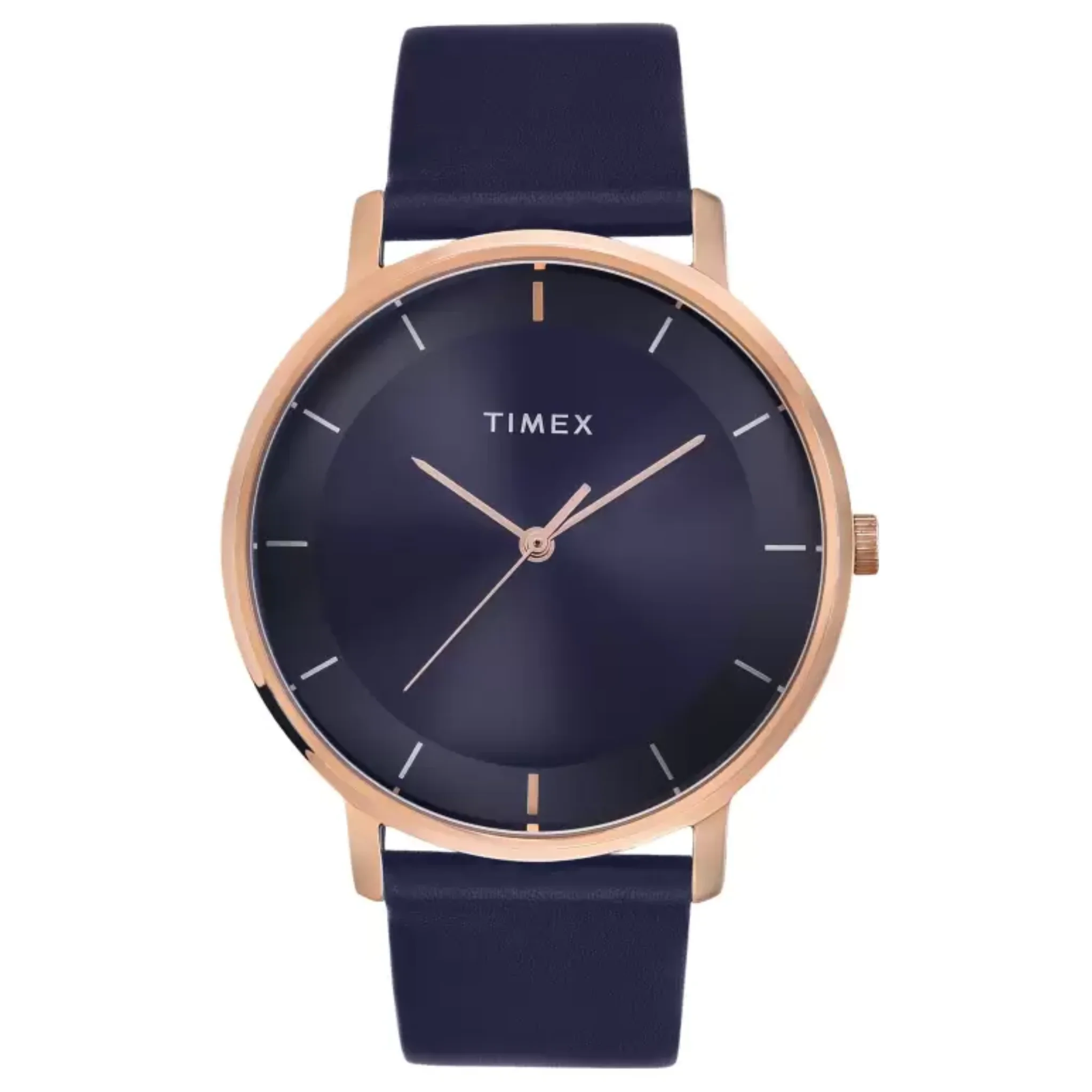 TIMEX Men Blue Round Analog Brass Dial Watch- TW0TG8015