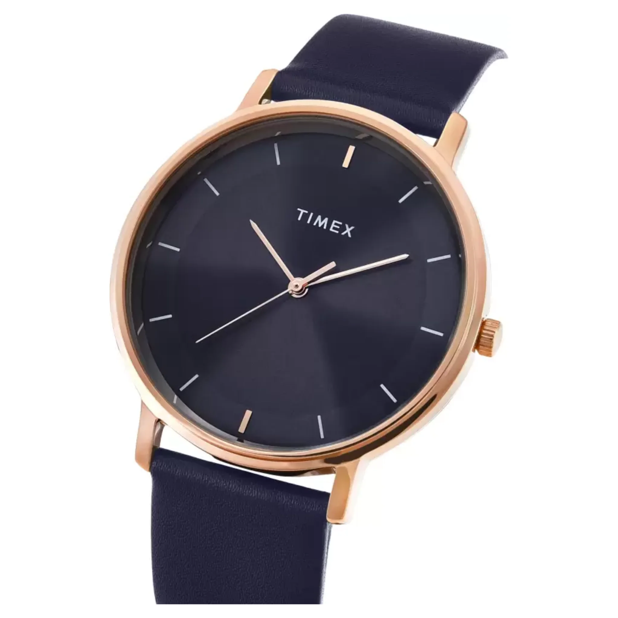 TIMEX Men Blue Round Analog Brass Dial Watch- TW0TG8015