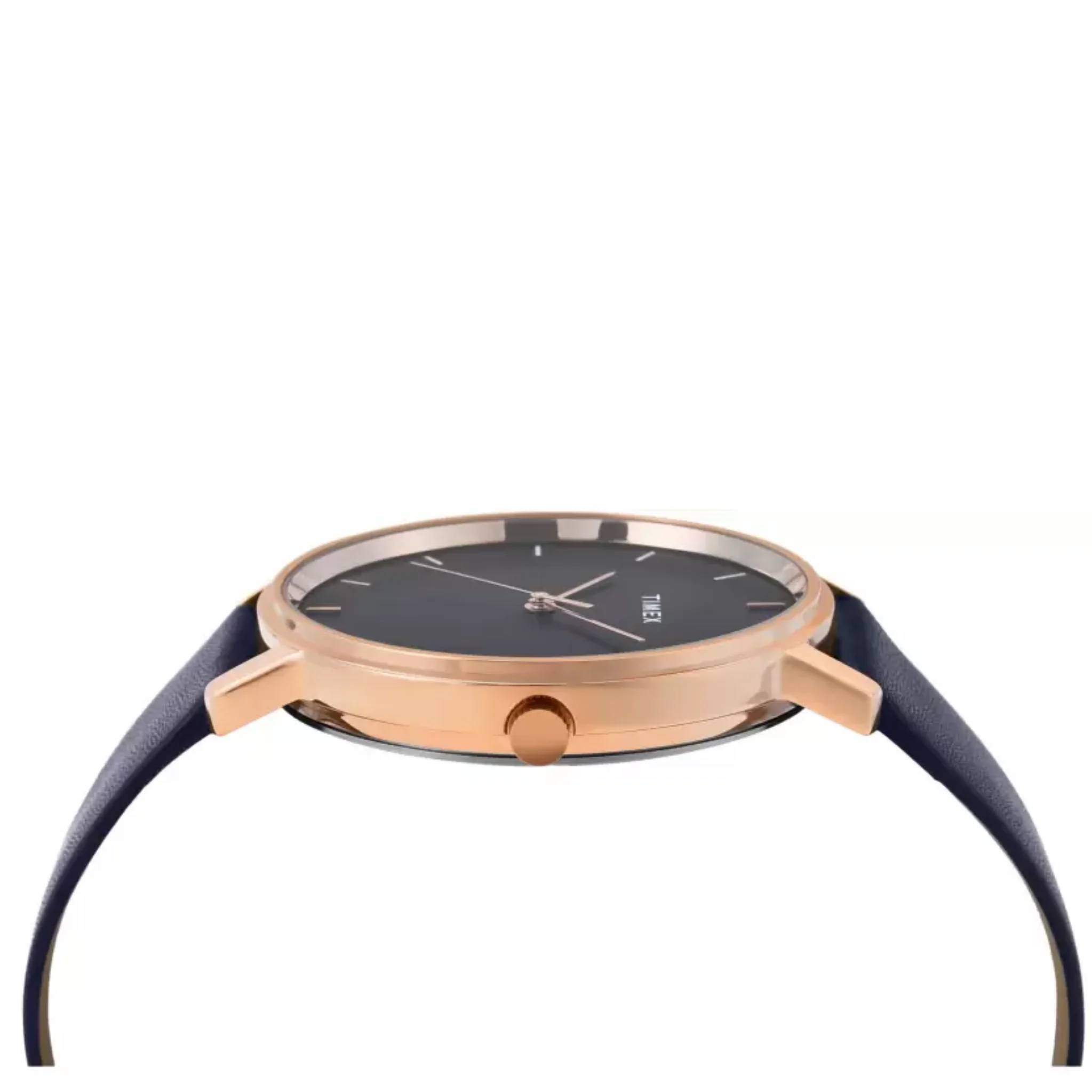 TIMEX Men Blue Round Analog Brass Dial Watch- TW0TG8015