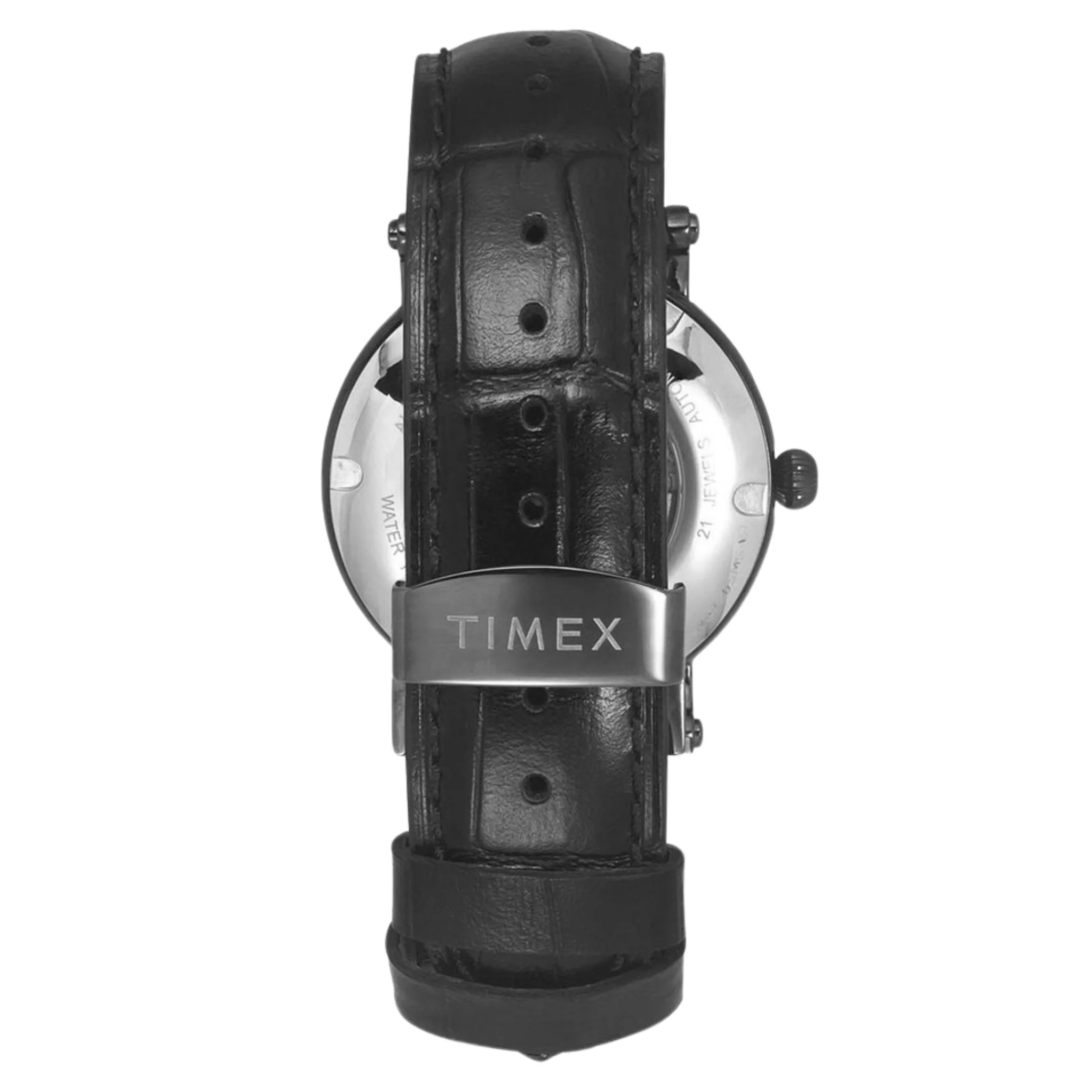 TIMEX E Class Male Black Analog Leather Watch TWEG16720