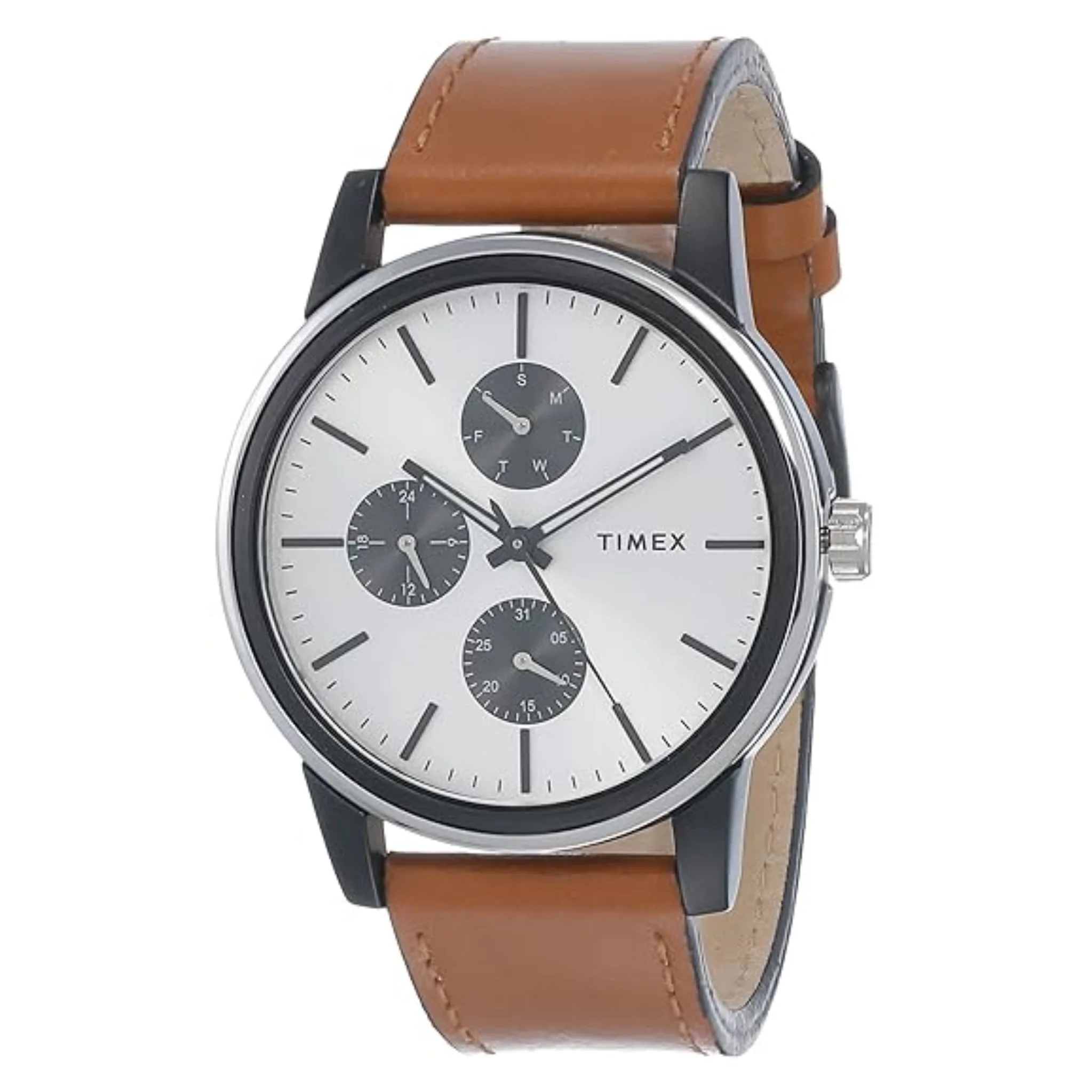 TIMEX Fusion Multifunction Analog Silver Dial Men's Watch-TWEG18901