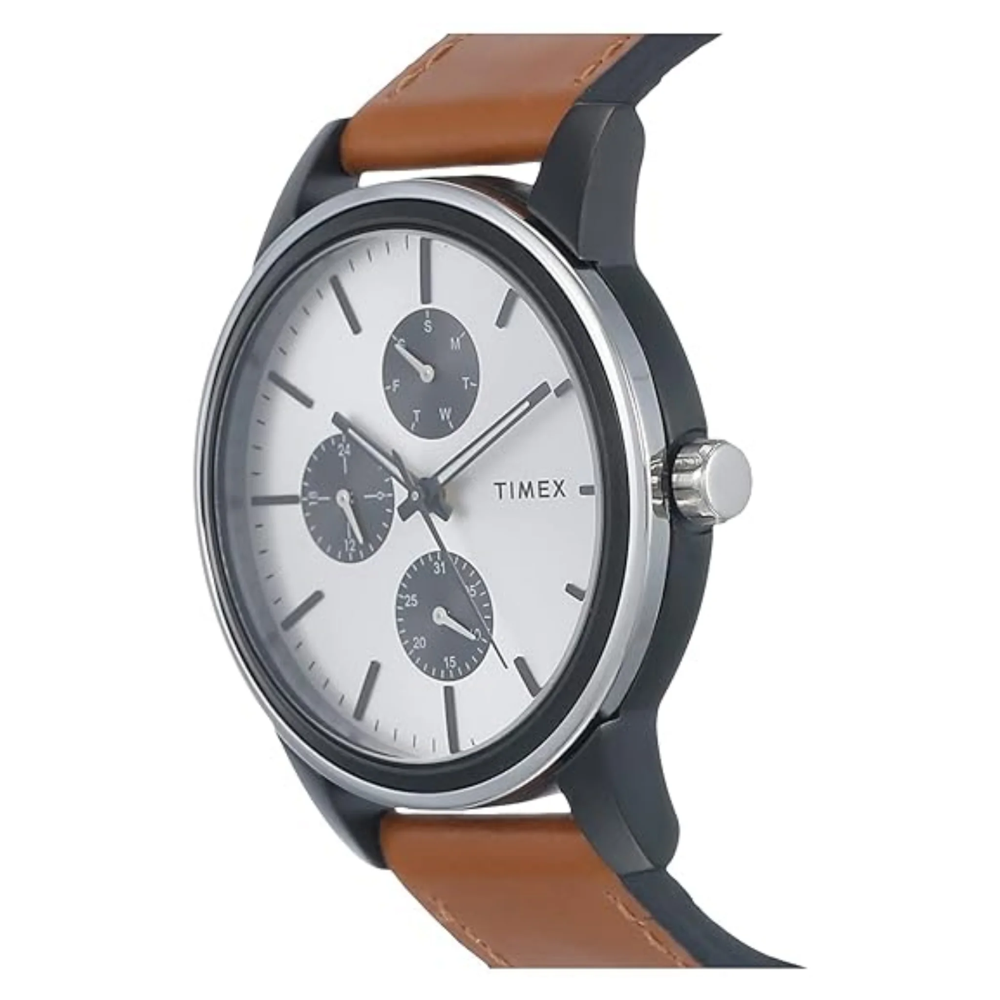 TIMEX Fusion Multifunction Analog Silver Dial Men's Watch-TWEG18901