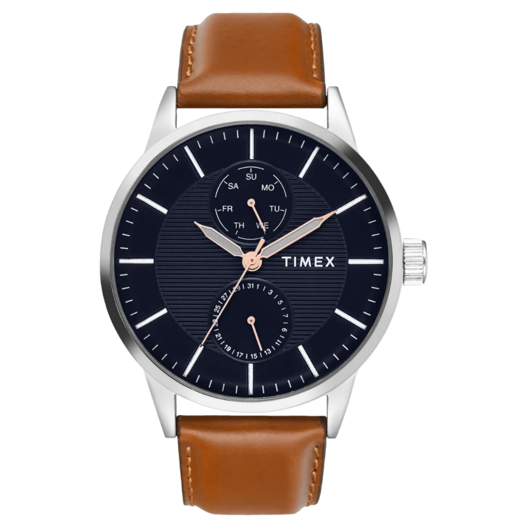 TIMEX Fashion Men's Black Dial Round Case Multifunction Function Watch -TWEG19912