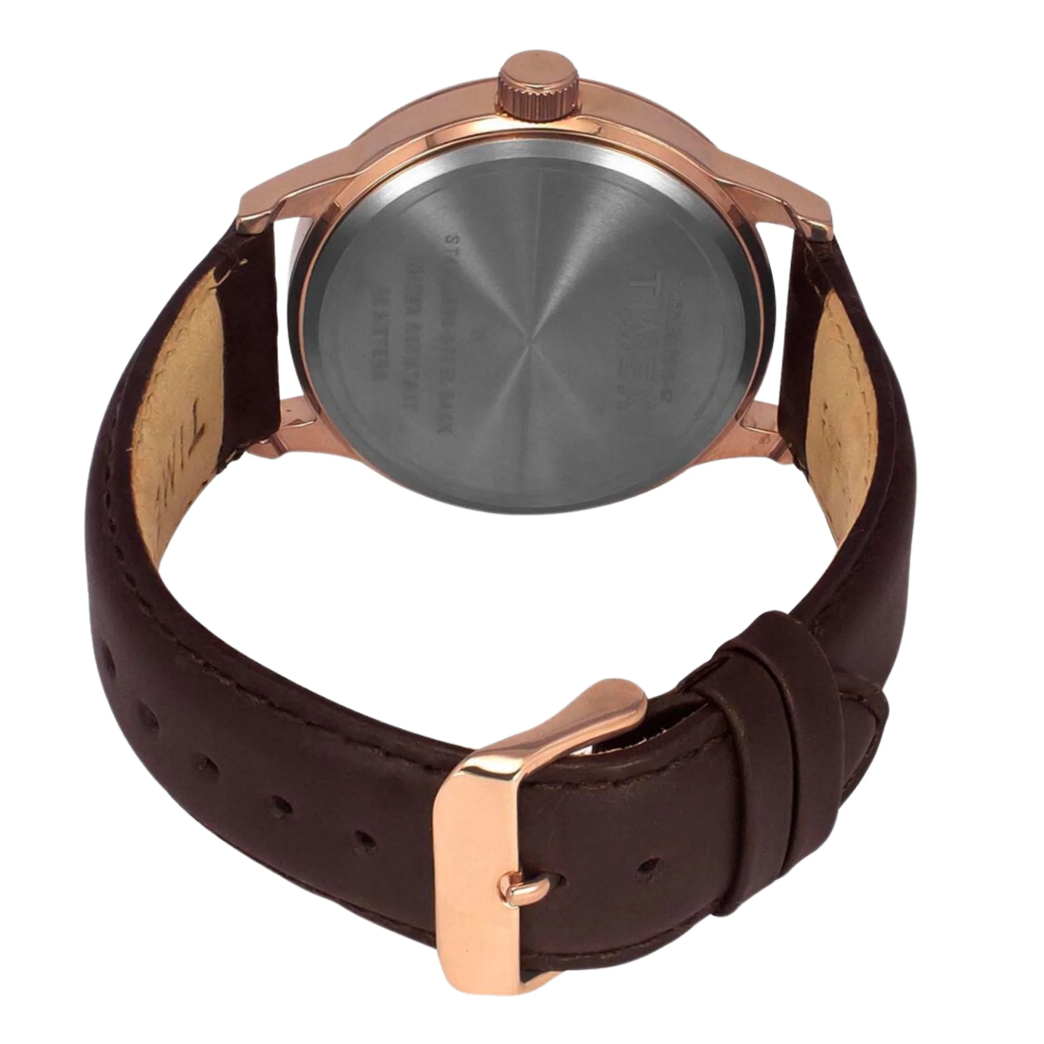 TIMEX E Class Male Silver Analog Leather Watch TWEG19917