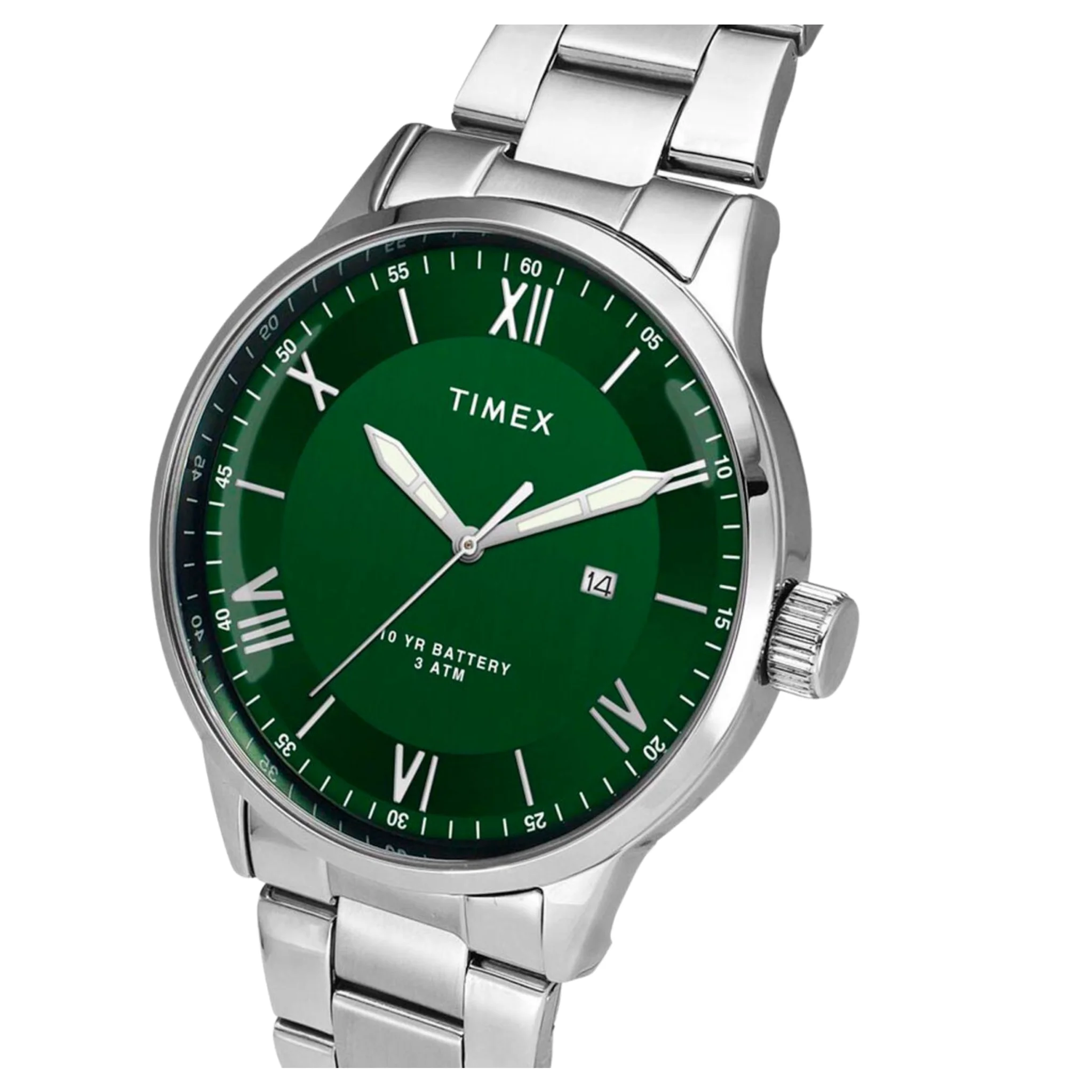 TIMEX E Class Male Green Analog Stainless Steel Watch TWEG19918