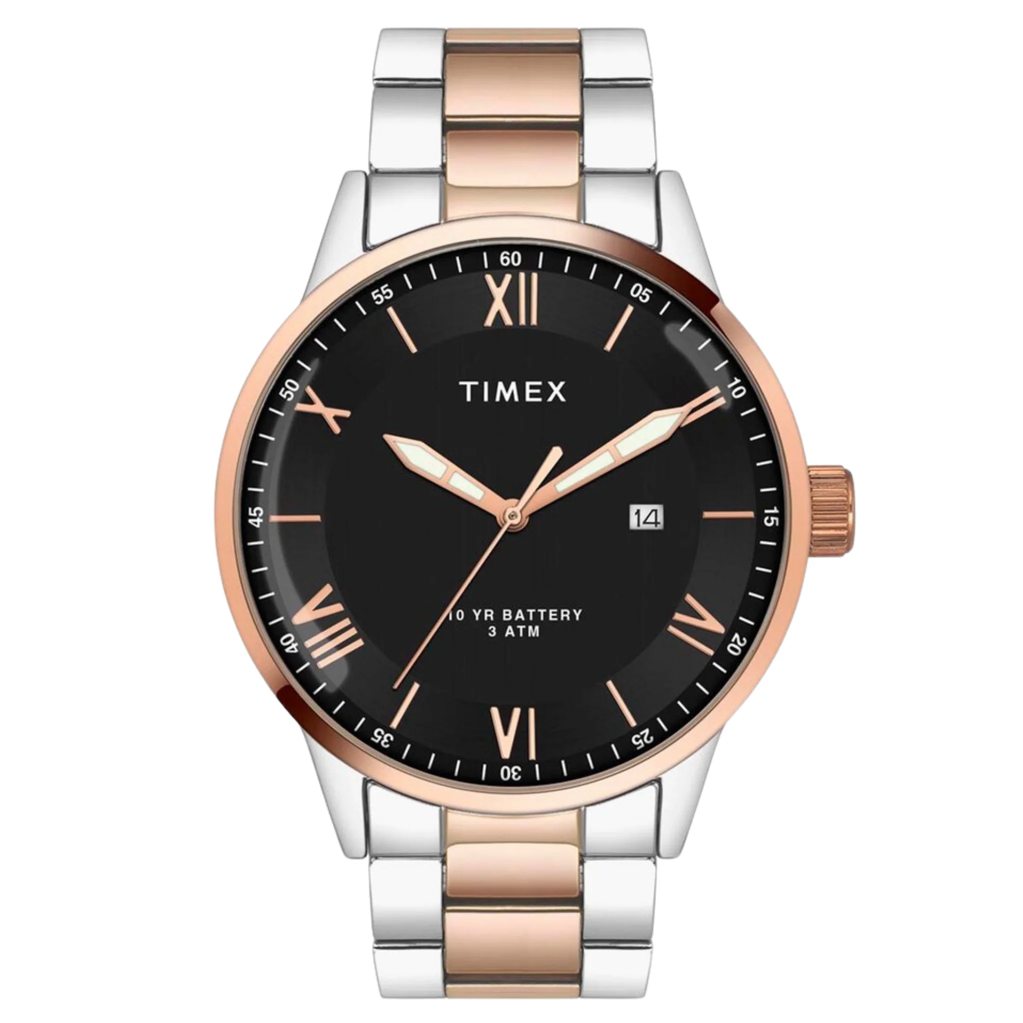 TIMEX E Class Male Black Analog Stainless Steel Watch TWEG19919