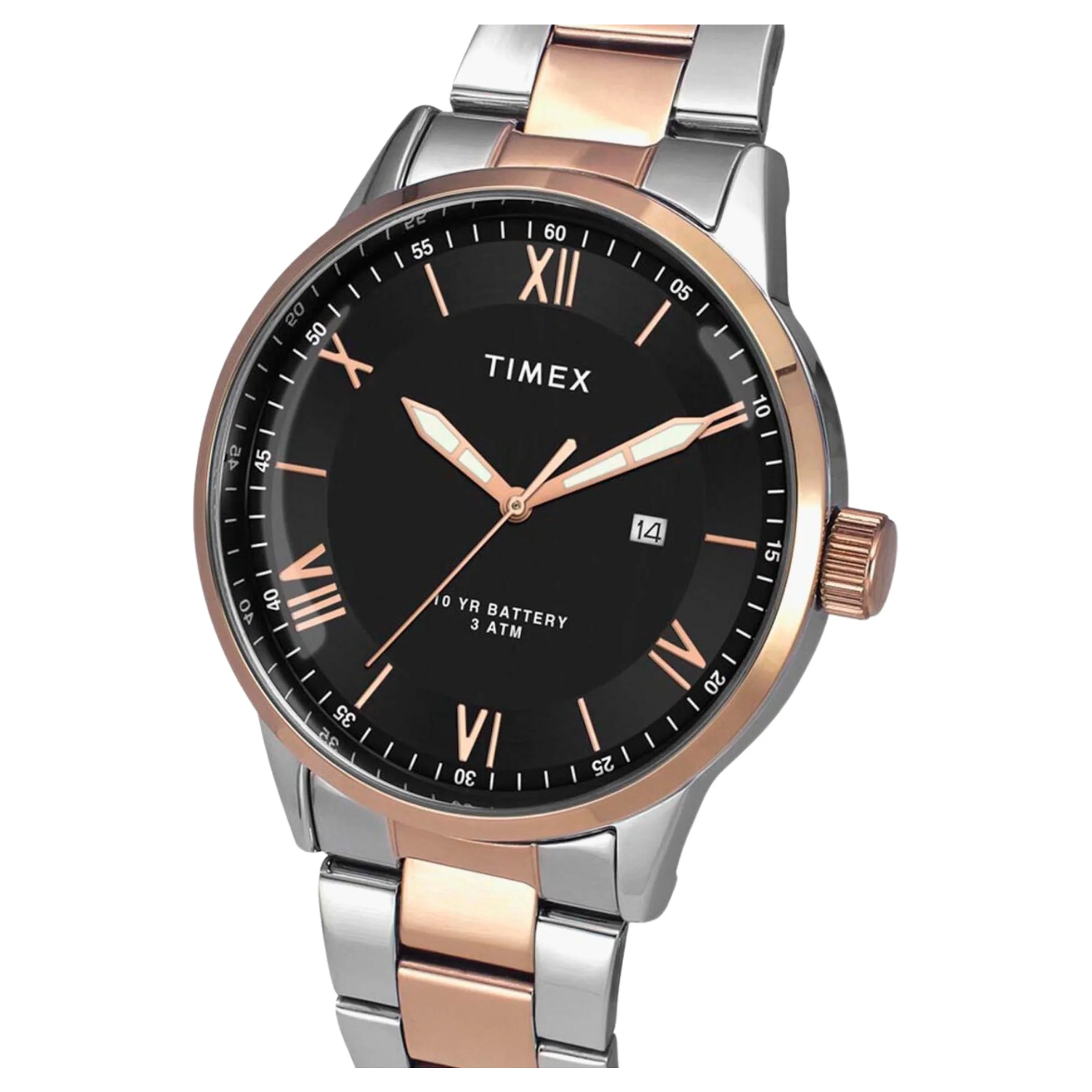 TIMEX E Class Male Black Analog Stainless Steel Watch TWEG19919